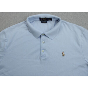 Polo Ralph Lauren Polo Mens XL Blue 100% Cotton Classic Fit Flesh Pony